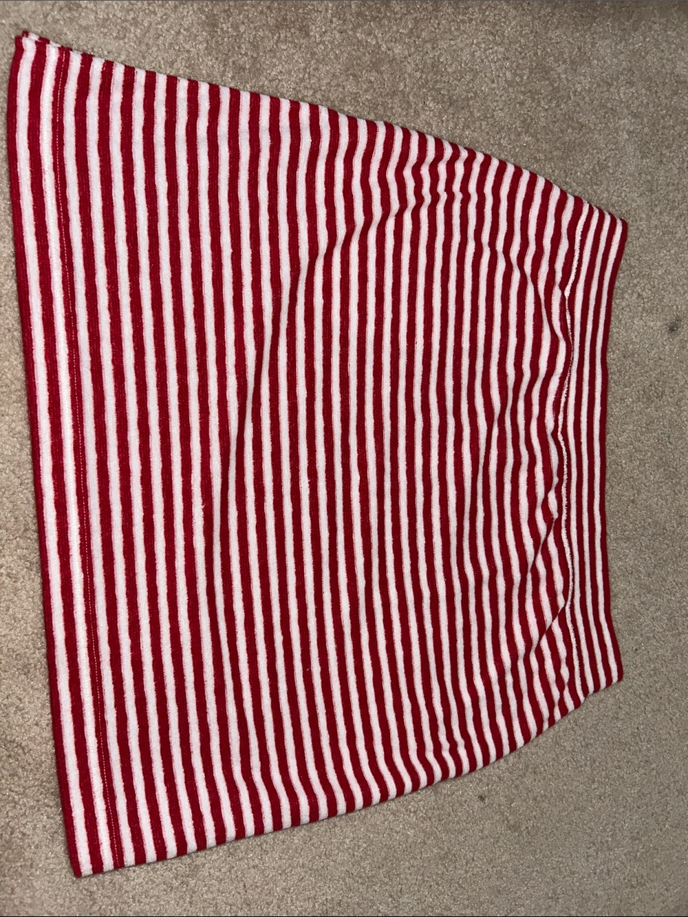 Talbots Red and White Striped Pencil Skirt